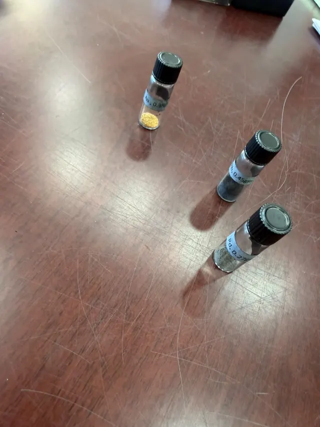 Gold assay sample vials